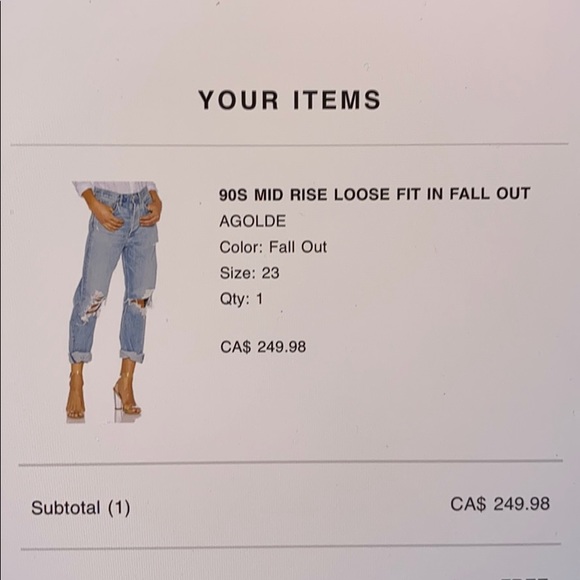 Agolde 90s Mid rise loose fit - Picture 3 of 3